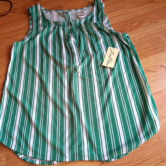 Love Potion Tops - FINAL MARKDOWN *NWT ladies top in Kelly Green stripe by Love Potion, sz S